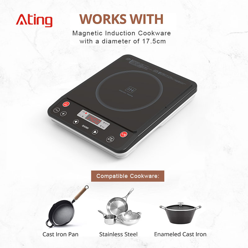 IH-14B, 1400W/100V induction cooker with push button