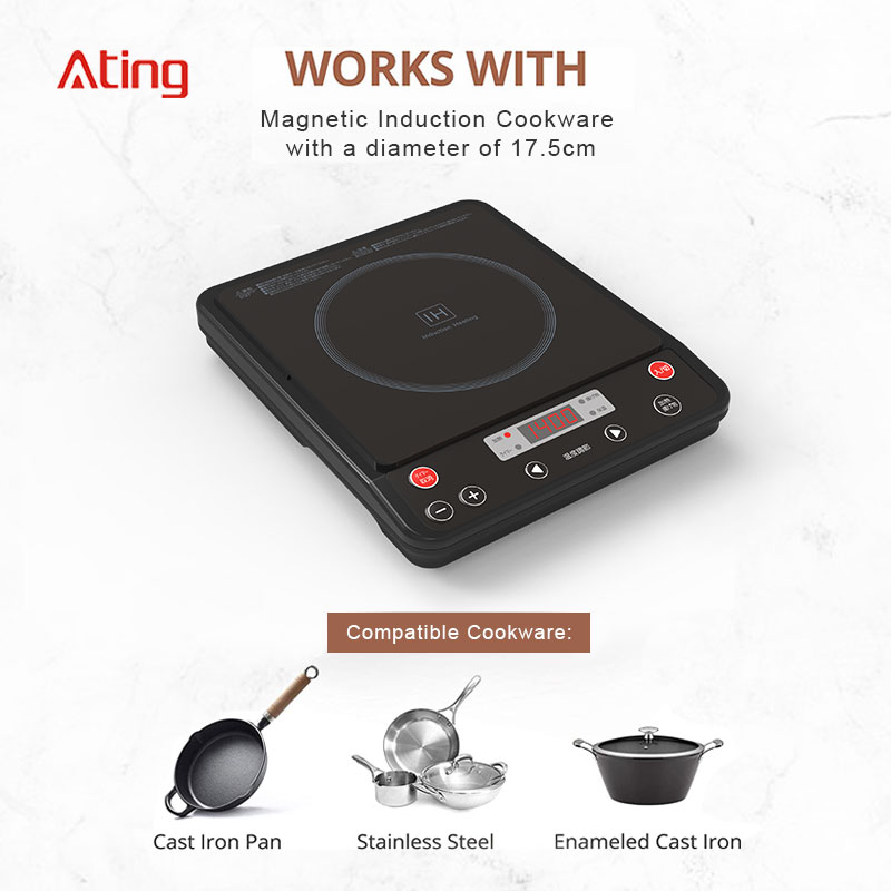 IH-14B, 1400W/100V induction cooker with push button