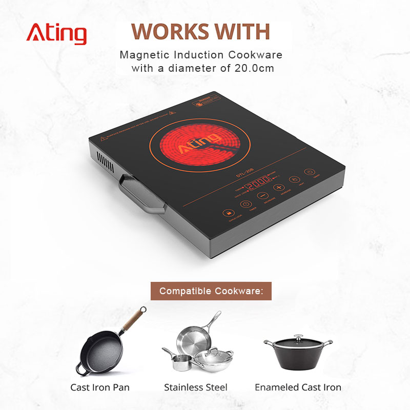 DTL-20B, 2000W infrared cooker with touch control