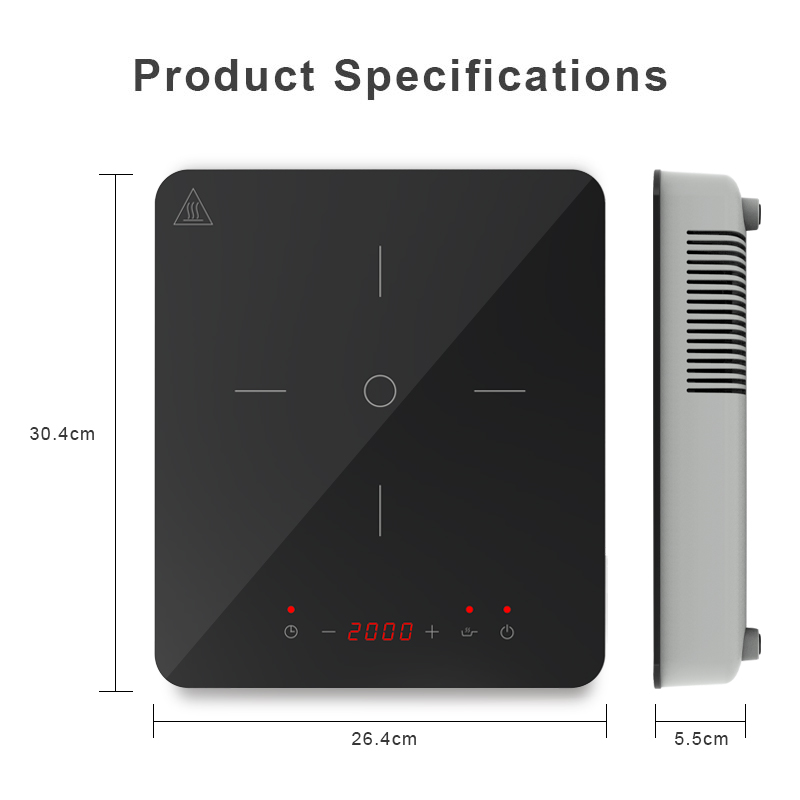 IH-F20A, 2000W Induction Cooker with full touch screen, big power Induction Hob