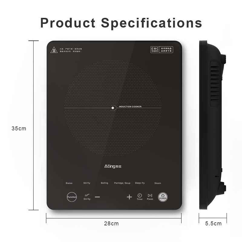 IH-F20M-A, 2000W induction cooker with touch control