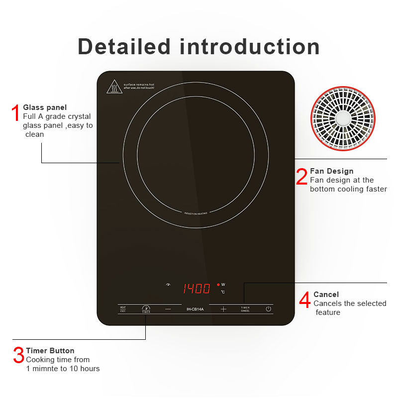 IH-CB14A,1400W/100V Induction cooker with slim body,touch control