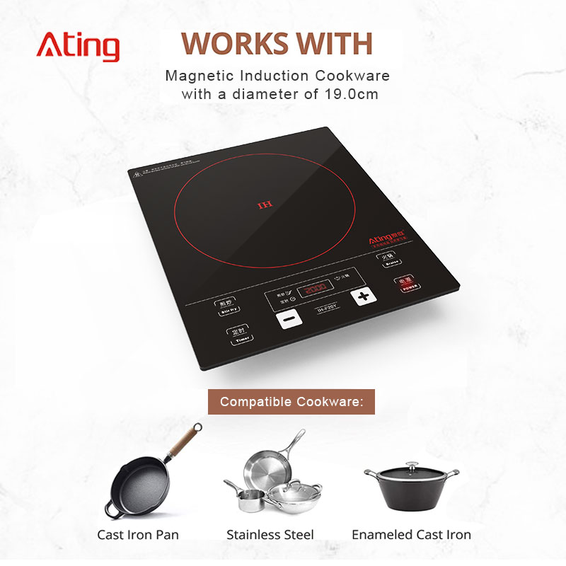 IH-F20Y, 2000W induction cooker with display, touch control induction hob