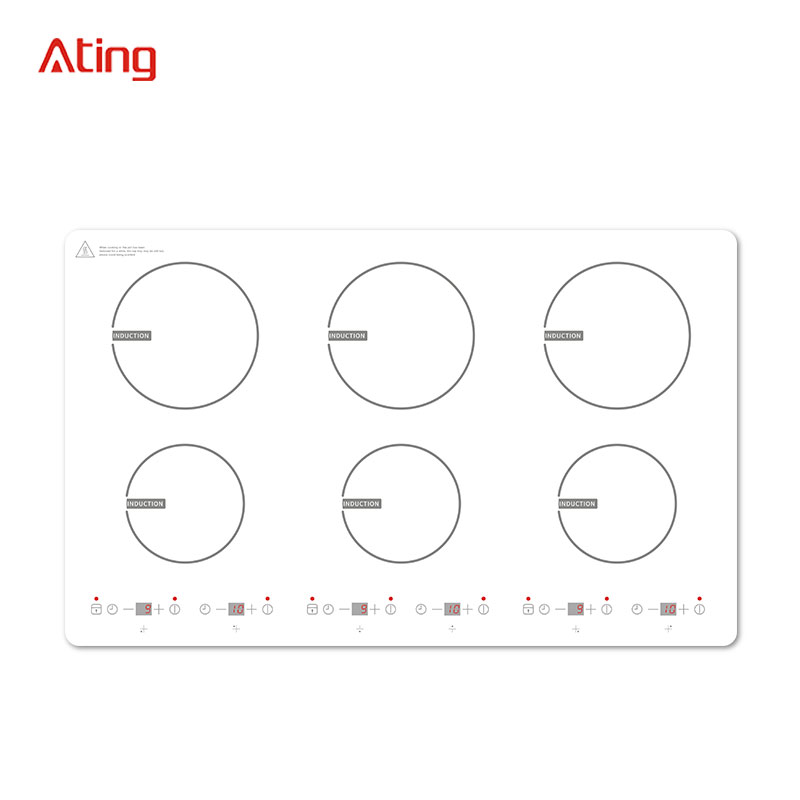 IH-102A, 10200W built-in six burner induction hob