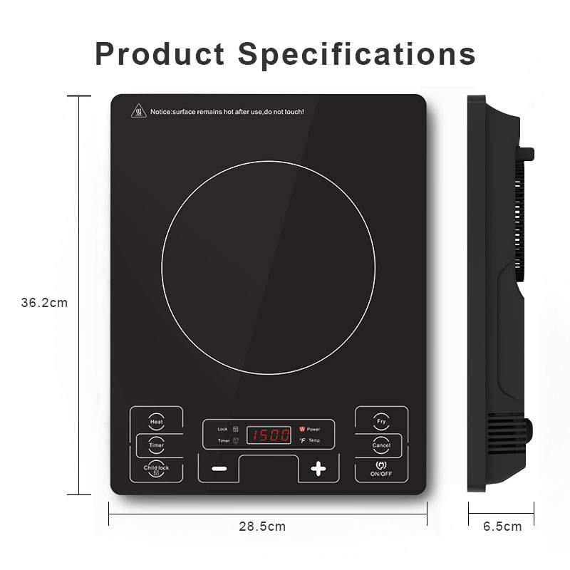IH-F1800D,1800W/120V touch control portable induction cooktop