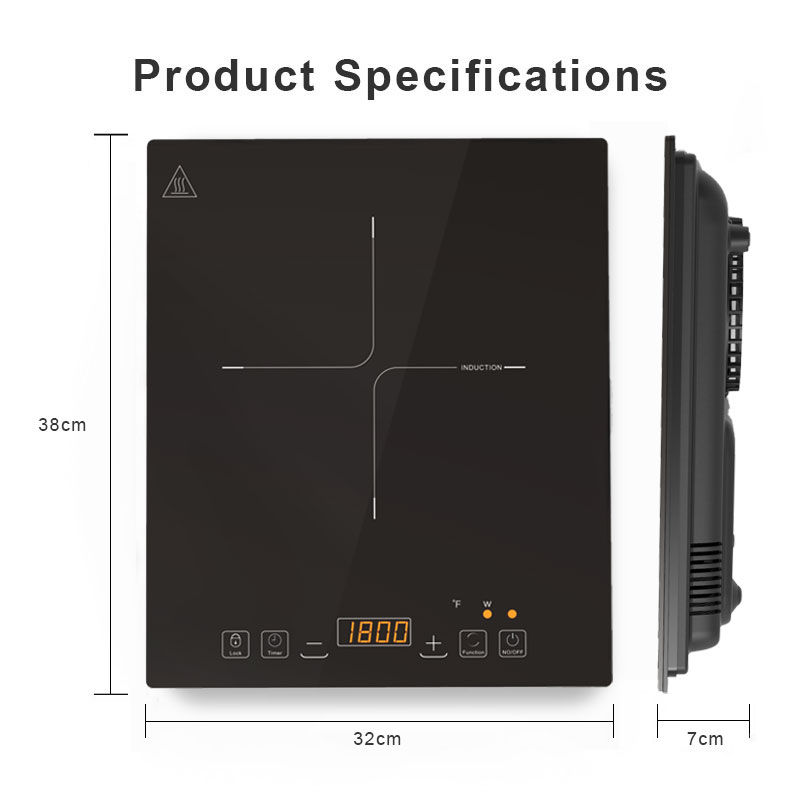 IH-FS1800A,1800W/120V touch control portable induction cooktop