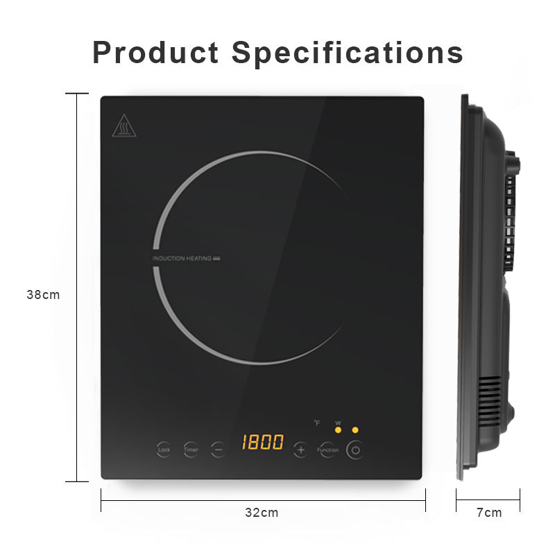 IH-FS1800A,1800W/120V touch control portable induction cooktop