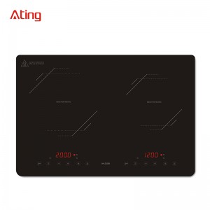 IH-230B, 3000W double burner induction hob, portable double burner induction cooktop