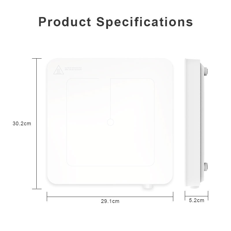 IH-S20M-W, 2000W colorful glass with touch and knob control Induction Hob