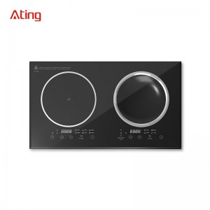 AT-35B,  3500W built-in double burner induction hob