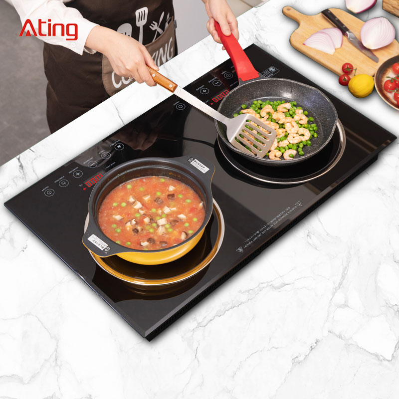 DTIH-30A,  3500W built-in double burner induction hob