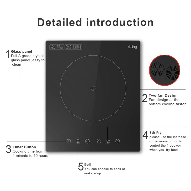 AT-35P, 3500W big power commercial induction cooker/induction hob