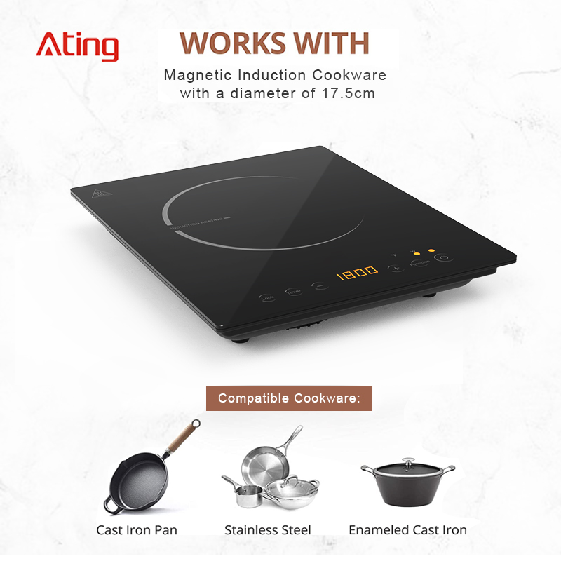IH-FS1800A,1800W/120V touch control portable induction cooktop