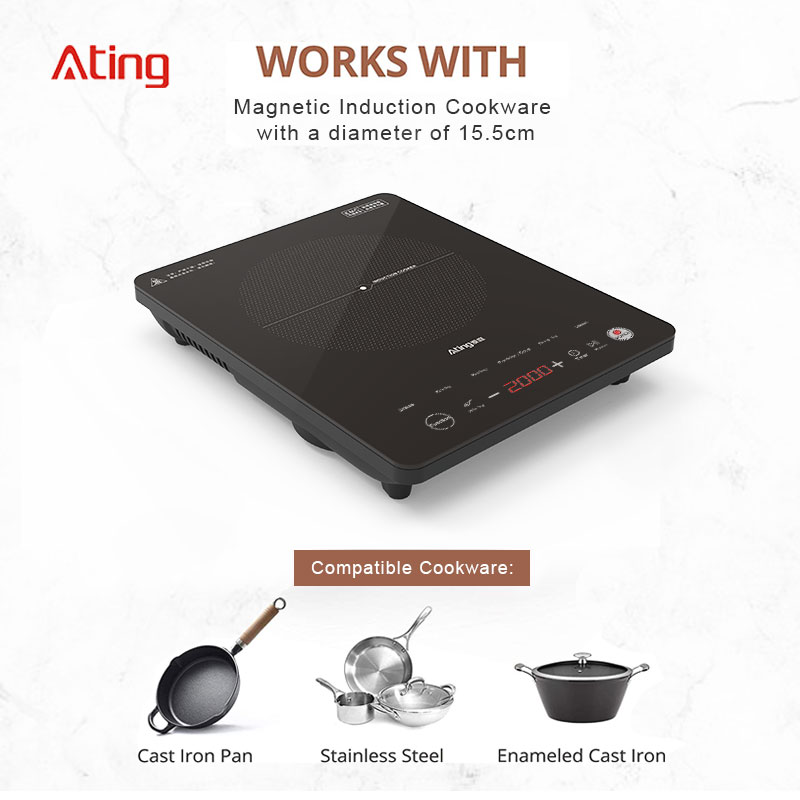 IH-F20M-A, 2000W induction cooker with touch control