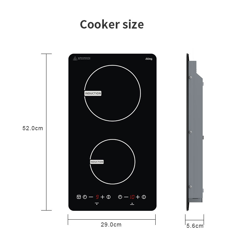 IH-234A, double burner 3400W Induction Cooker, built-in Induction Hob