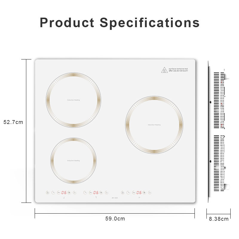 IH-54A、5400W内置三头电磁炉