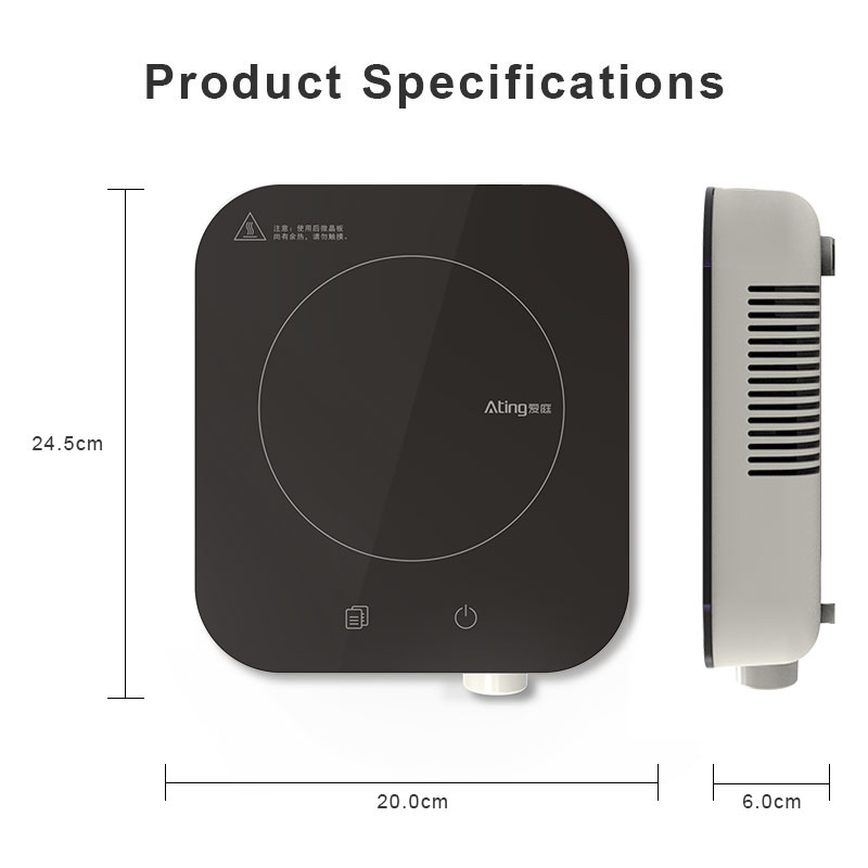 IH-S12A，1200W 电磁炉，触摸和旋钮控制电磁炉
