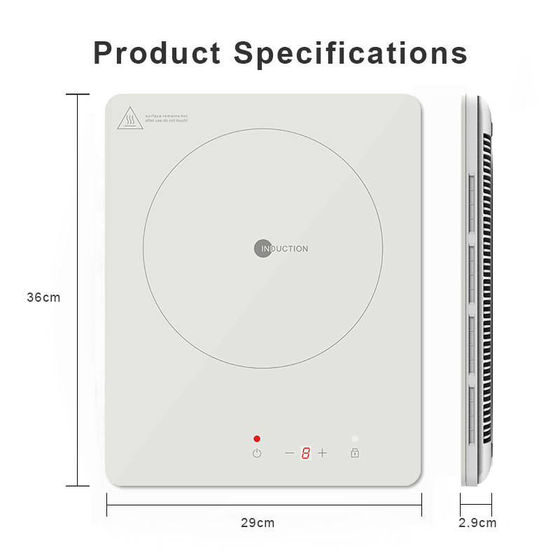 IH-CB20-H29, Induction cooker with 2.9 cm thickness, full touch control Induction Cooktop