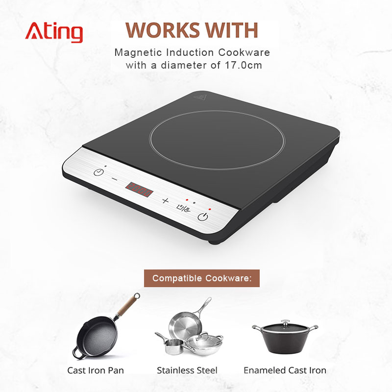 IH-F20AJ, 2000W Induction Cooker with push button, portable Induction Cooktop