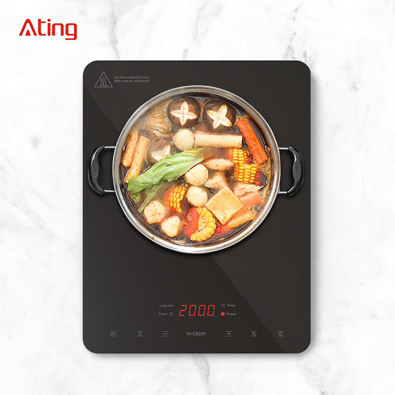 IH-CB20F, 2000W Induction cooktop, full touch sreen with colorful panel induction hob