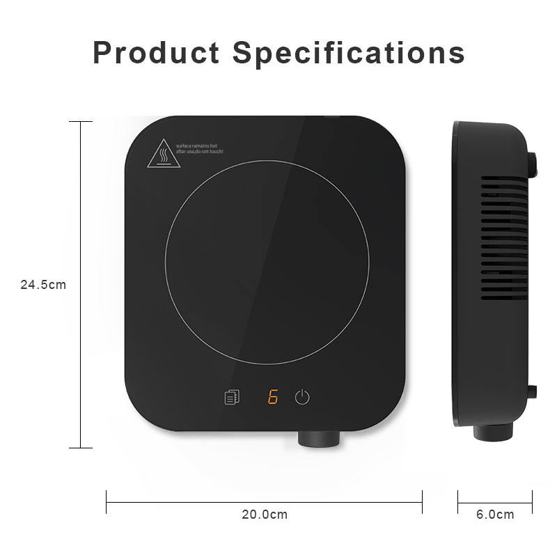 IH-S12A,1200W small size Induction cooker with knob, touch button Induction Hob