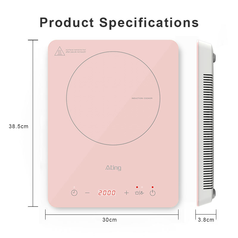 IH-CB20-NB, 2000W Slim body with full touch screen Induction Hob