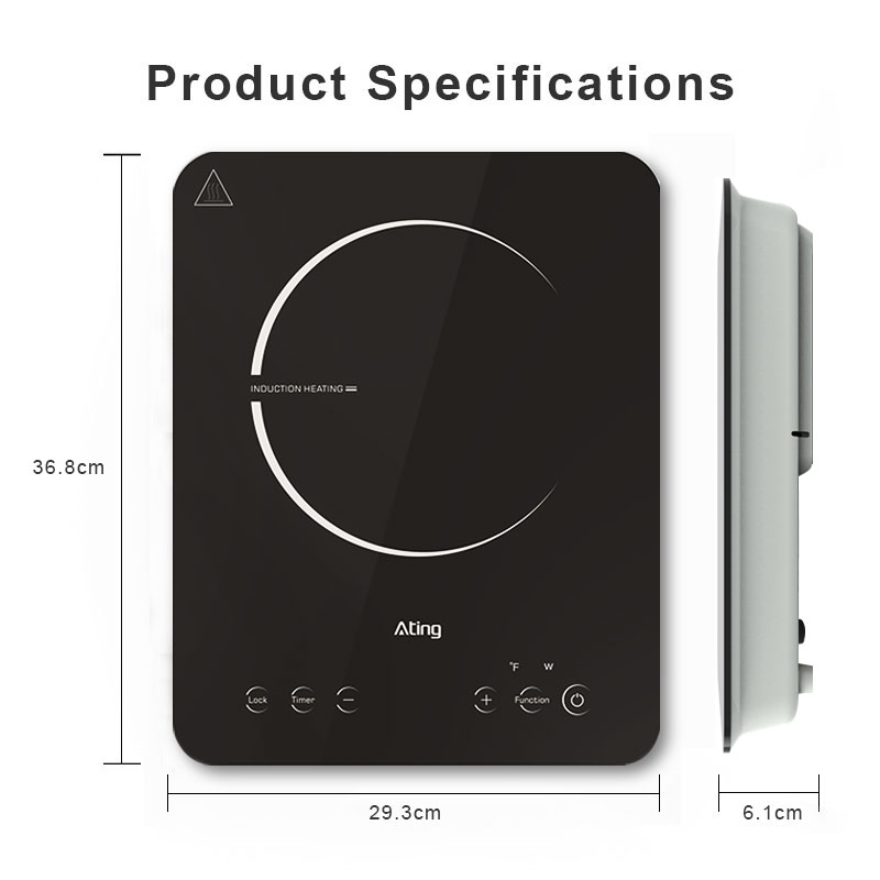 IH-F18A,1800W/120V touch control portable induction cooktop