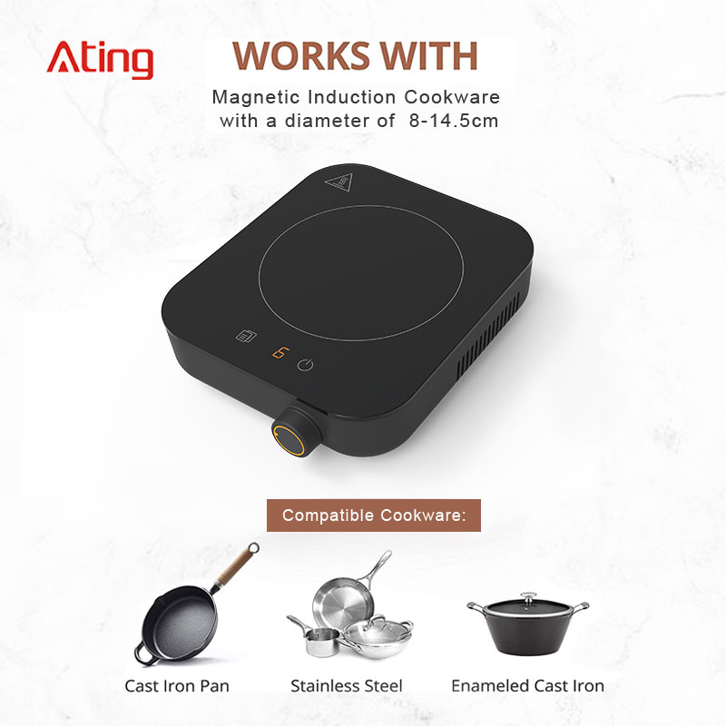 IH-S12A,1200W small size Induction cooker with knob, touch button Induction Hob