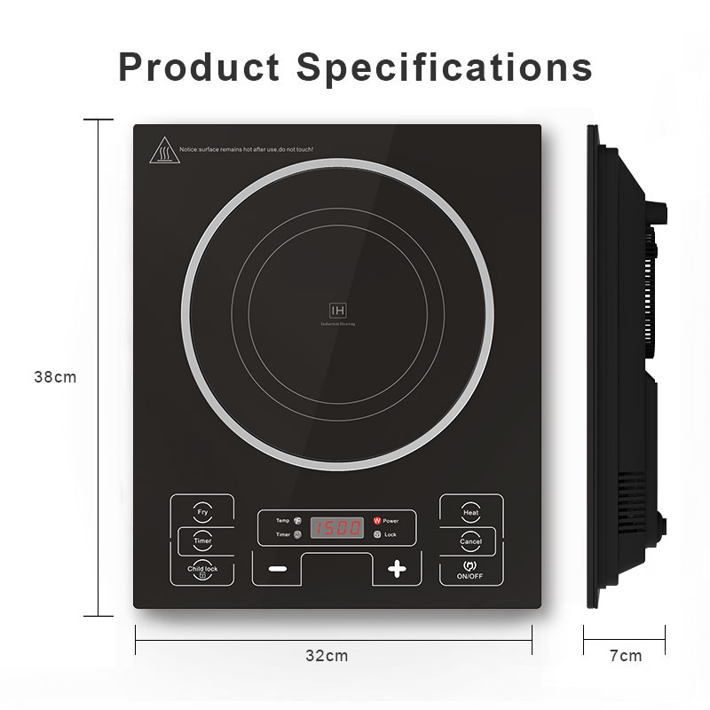 IH-F1800B,1800W/120V touch control portable induction cooktop