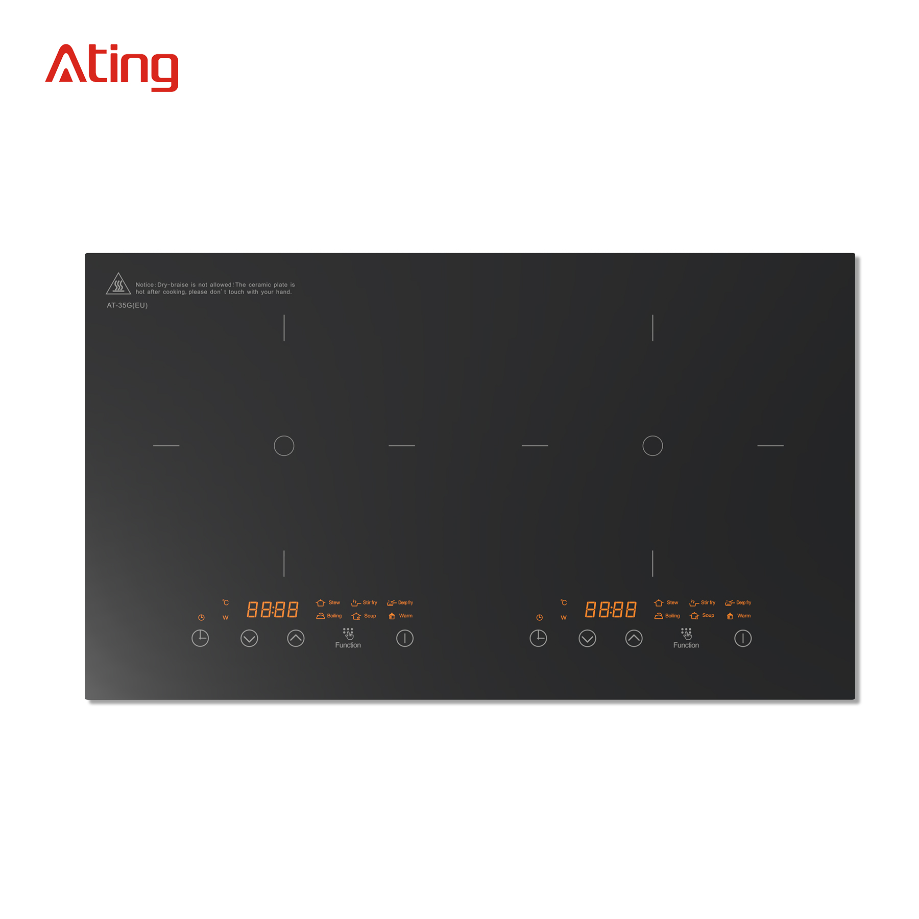 AT-35G, multi function Induction cooktop for Household, double burner 3500W Induction Hob