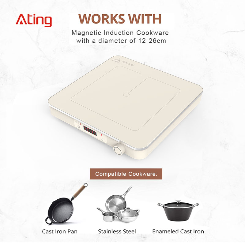 IH-S20M-SM, 2000W induction cooker, touch and knob control induction hob