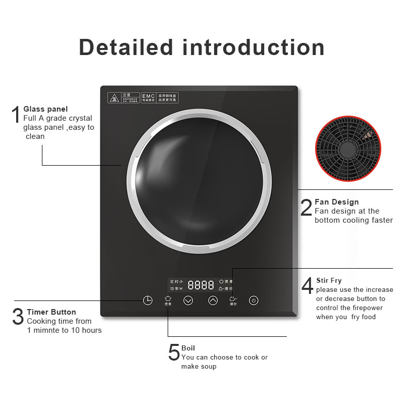 AT-28A, 2800W big power induction cooker, touch control induction hob