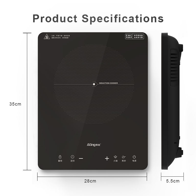 IH-F20M-B, 2000W induction cooker with touch control