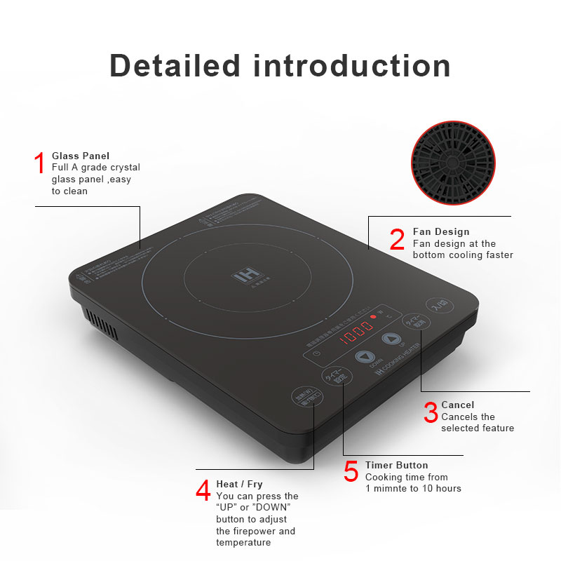 IH-10C, 1000W small induction cooker 100V induction hob