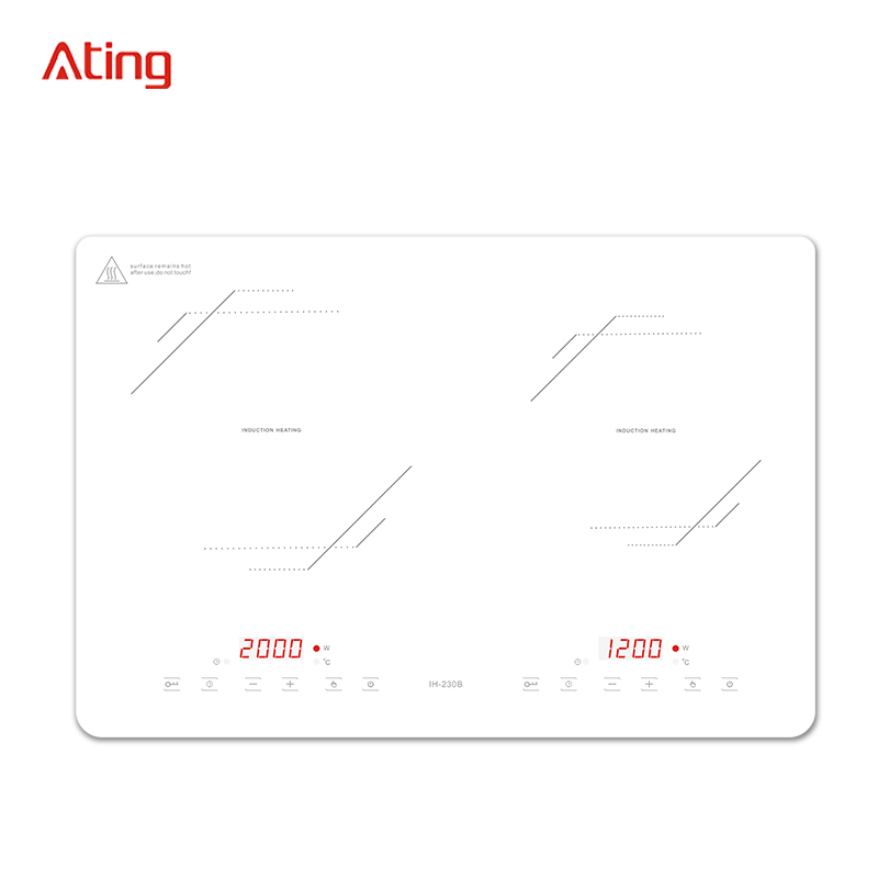 IH-230B, 3000W double burner induction hob, portable double burner induction cooktop