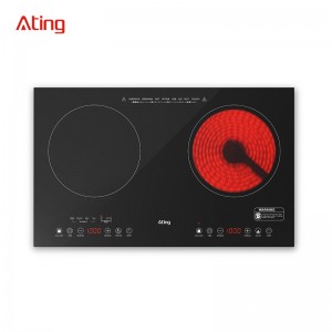 DTIH-31D,  3500W built-in double burner induction hob