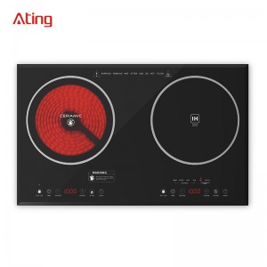 DTIH-30A,  3500W built-in double burner induction hob