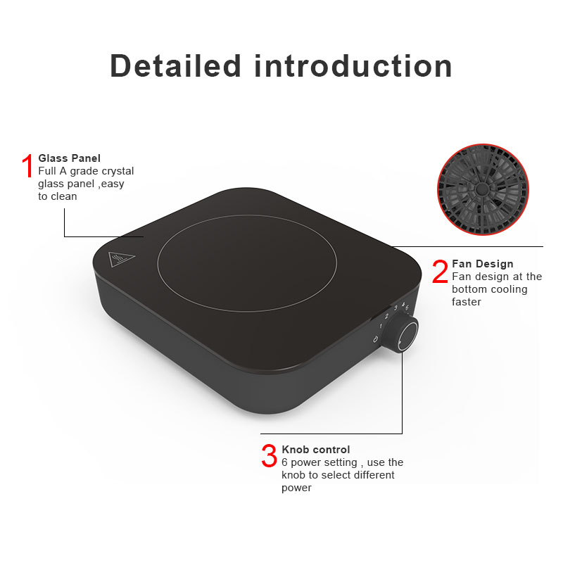 IH-S12B,1200W small size Induction cooker with knob