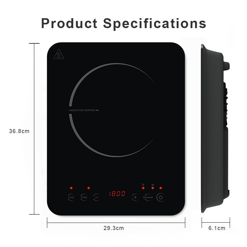 IH-F18A,1800W/120V touch control portable induction cooktop