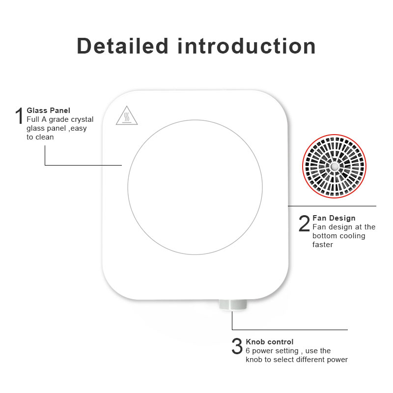 IH-S12B,1200W small size Induction cooker with knob